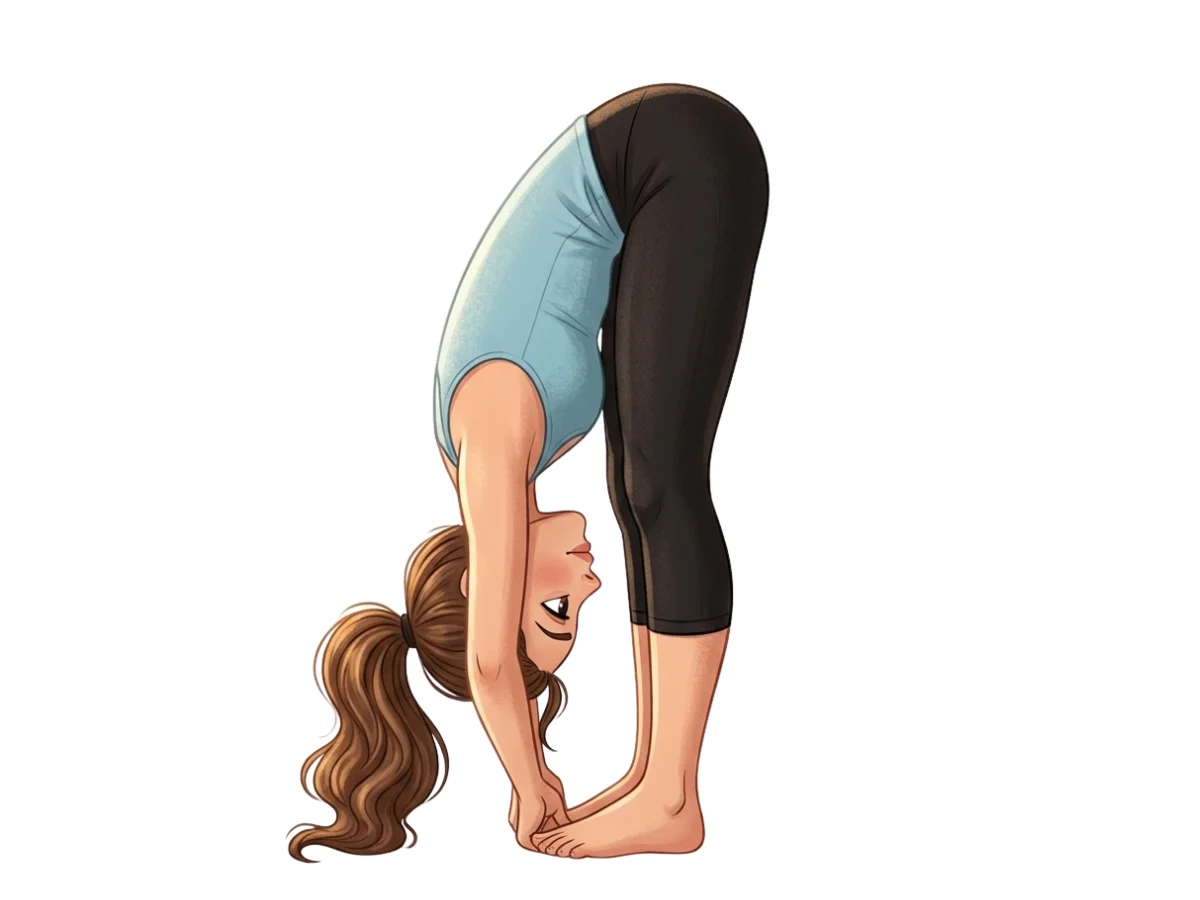 Big Toe Pose - pose preview alignment illustration