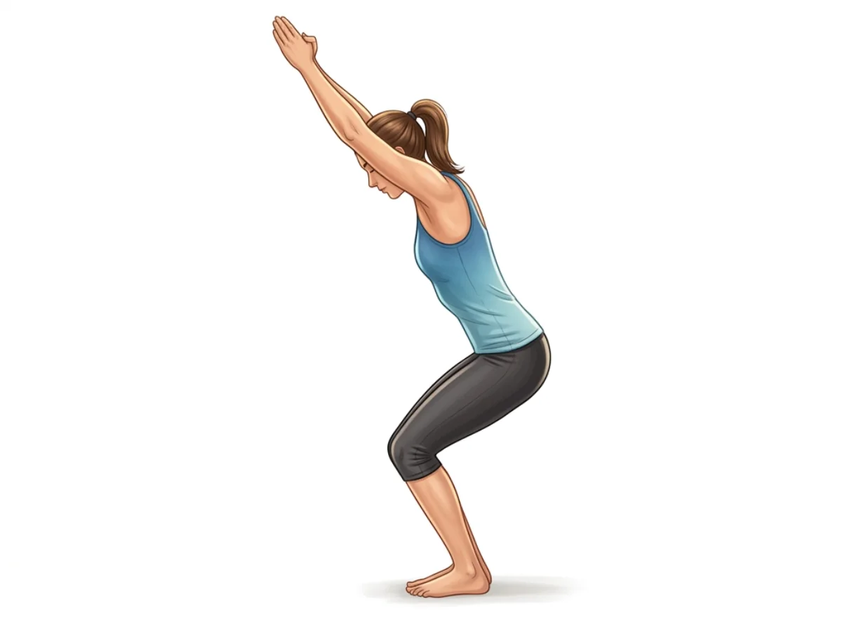 Chair Pose - pose preview alignment illustration