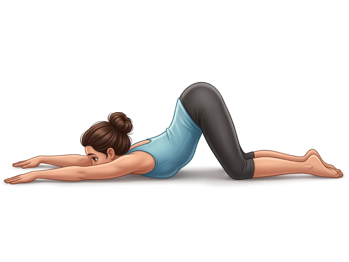 Extended Puppy - pose preview alignment illustration