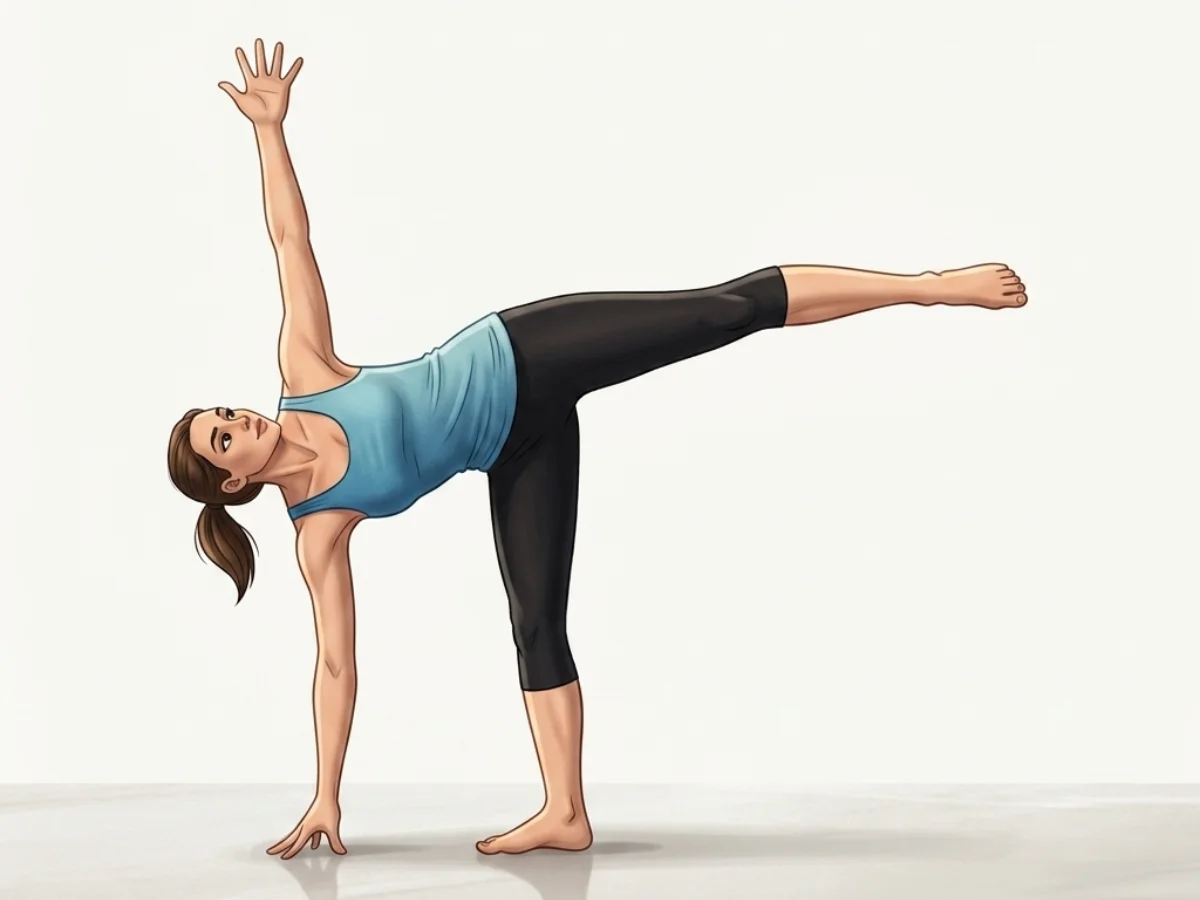 Half Moon Pose - pose preview alignment illustration