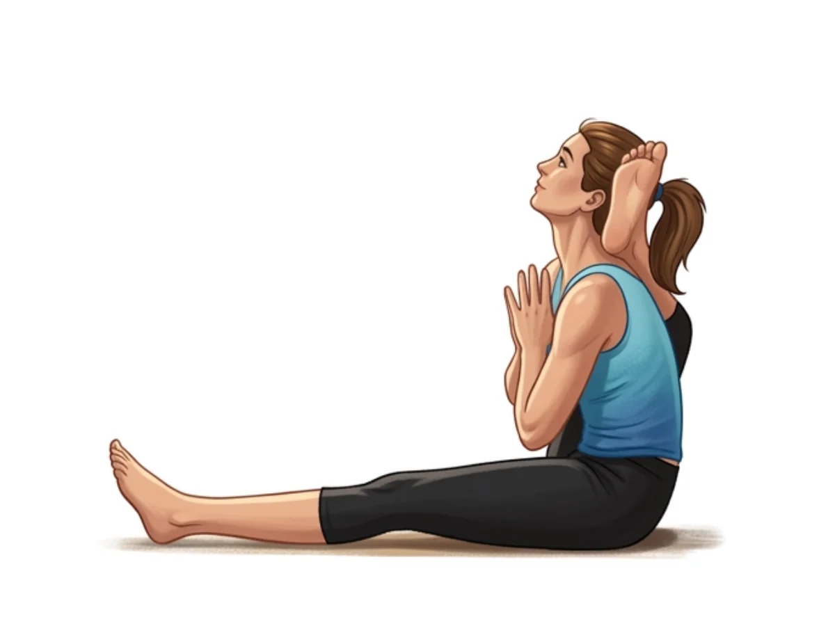 One Leg Behind the Head I - pose preview alignment illustration