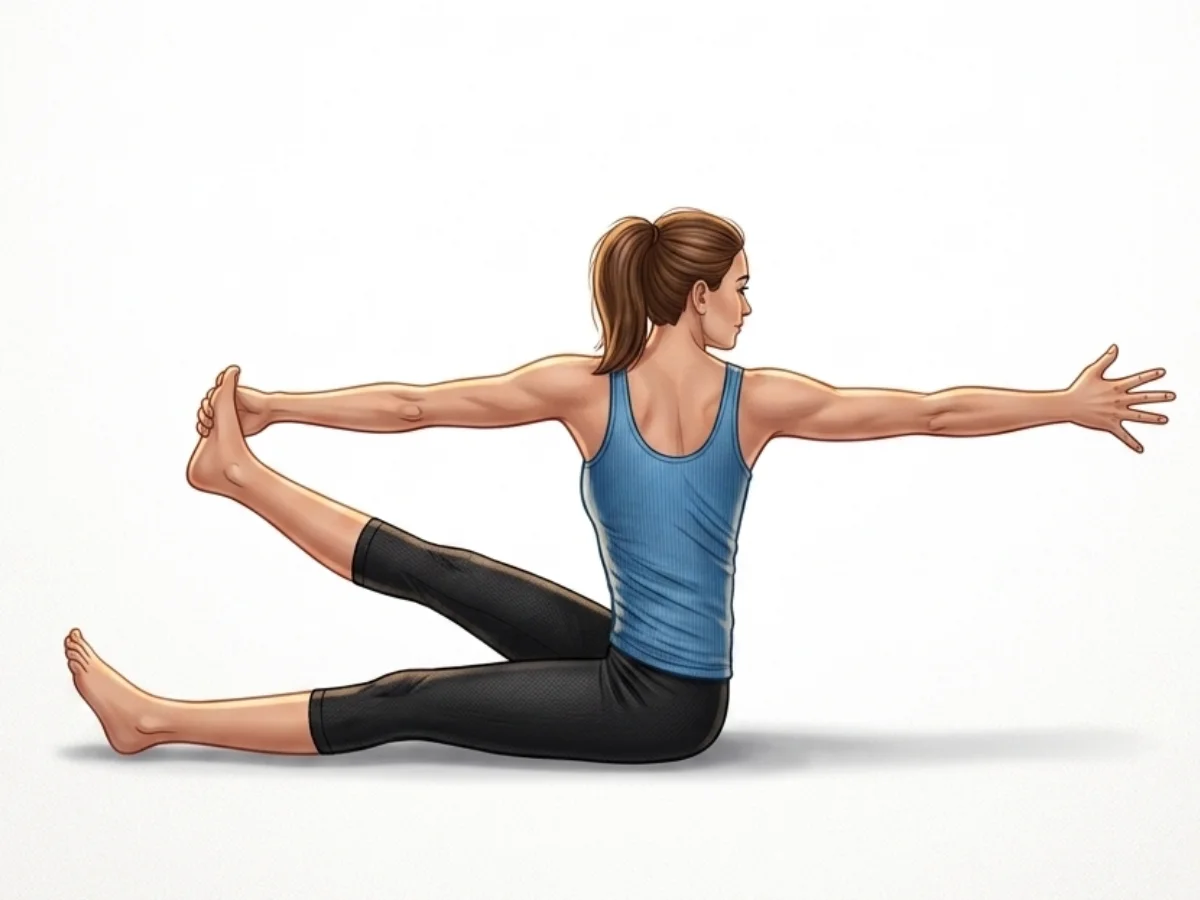 Revolved Seated Hand to Big Toe - pose preview alignment illustration