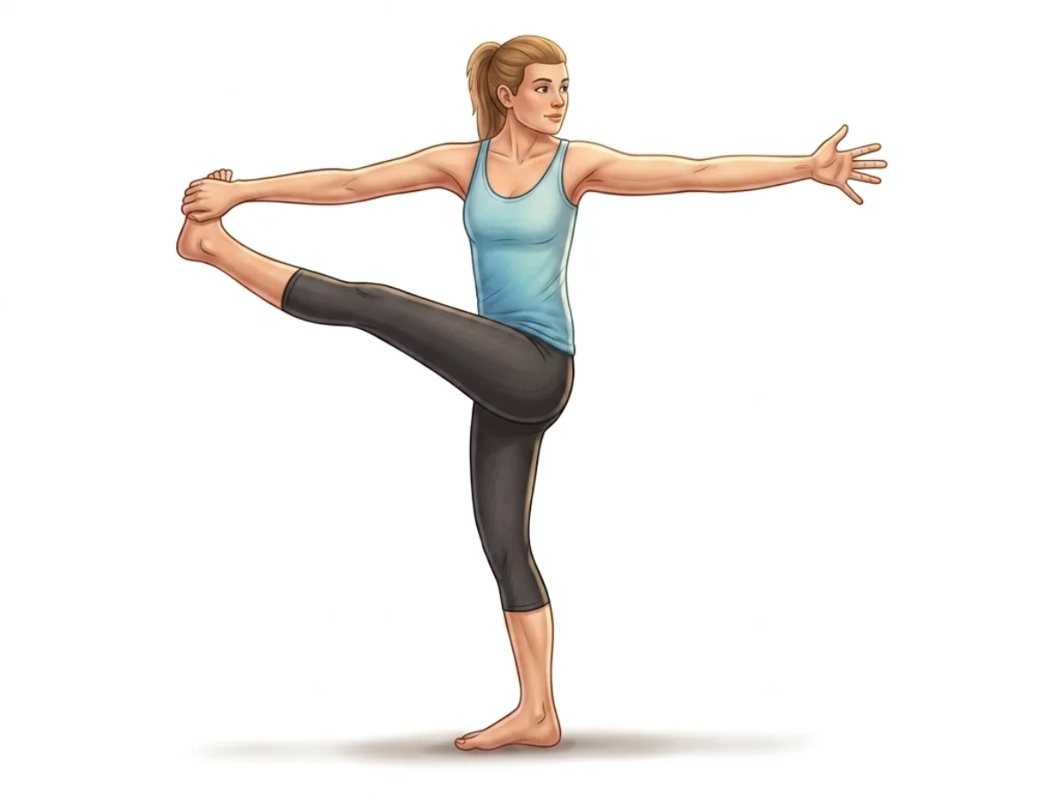 Revolved Standing Hand to Big Toe Pose - pose preview alignment illustration