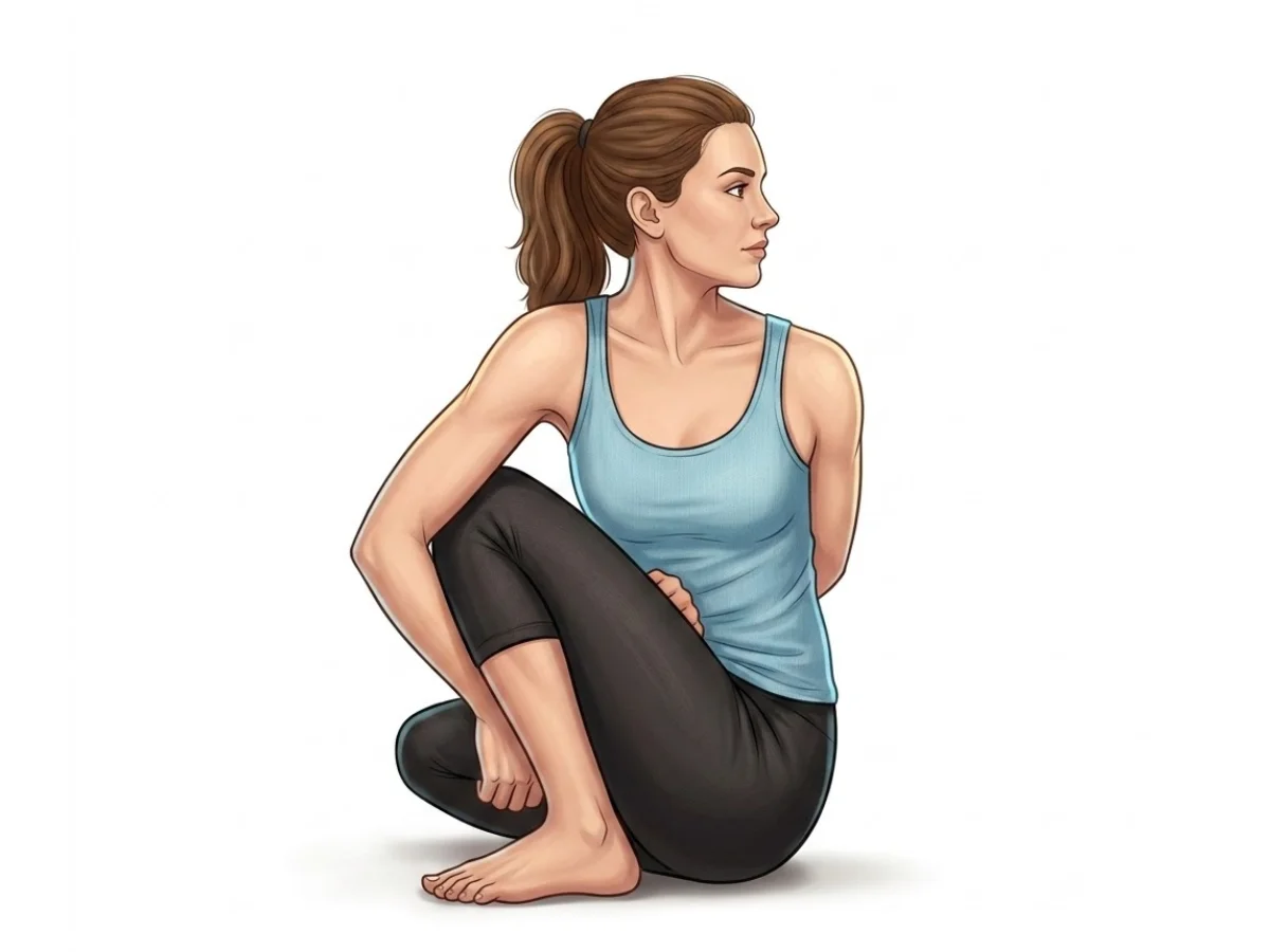 Sage Marichi's IV - pose preview alignment illustration