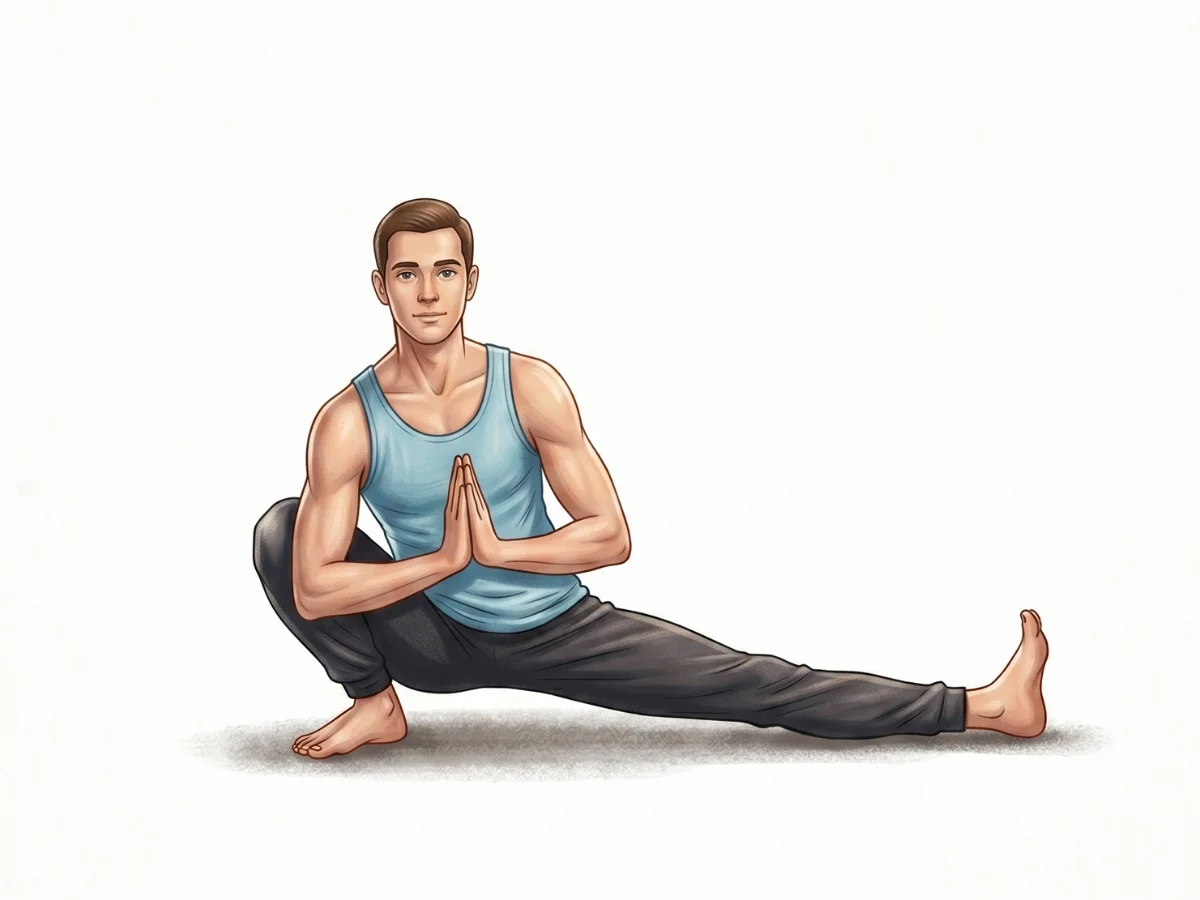 Side Lunge - pose preview alignment illustration