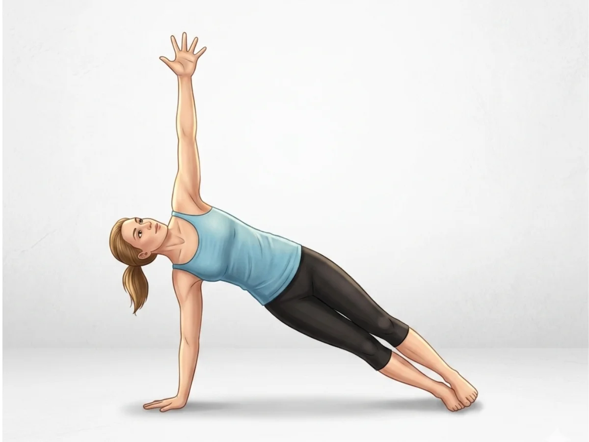Side Plank - pose preview alignment illustration
