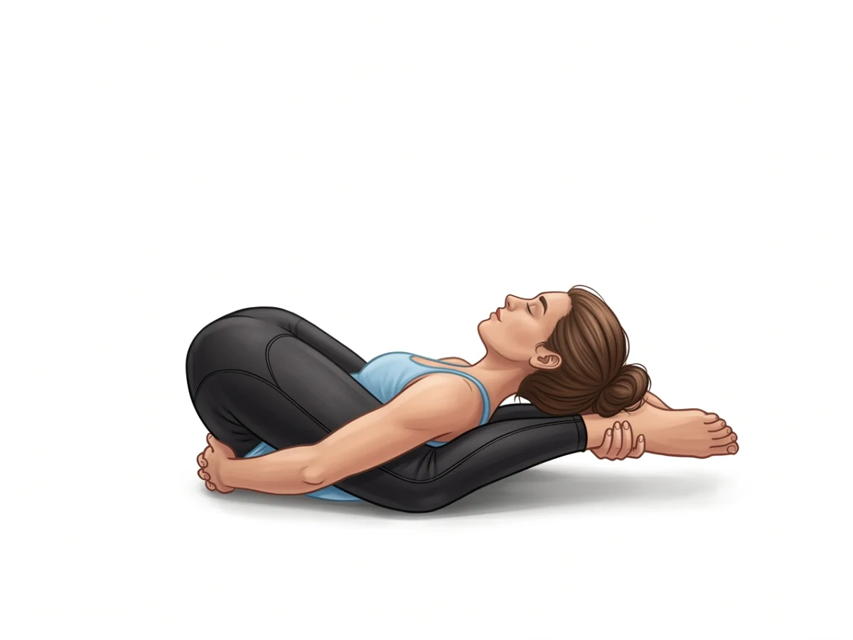 Sleeping Yogi - pose preview alignment illustration