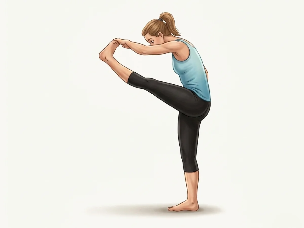 Standing Hand to Big Toe - pose preview alignment illustration