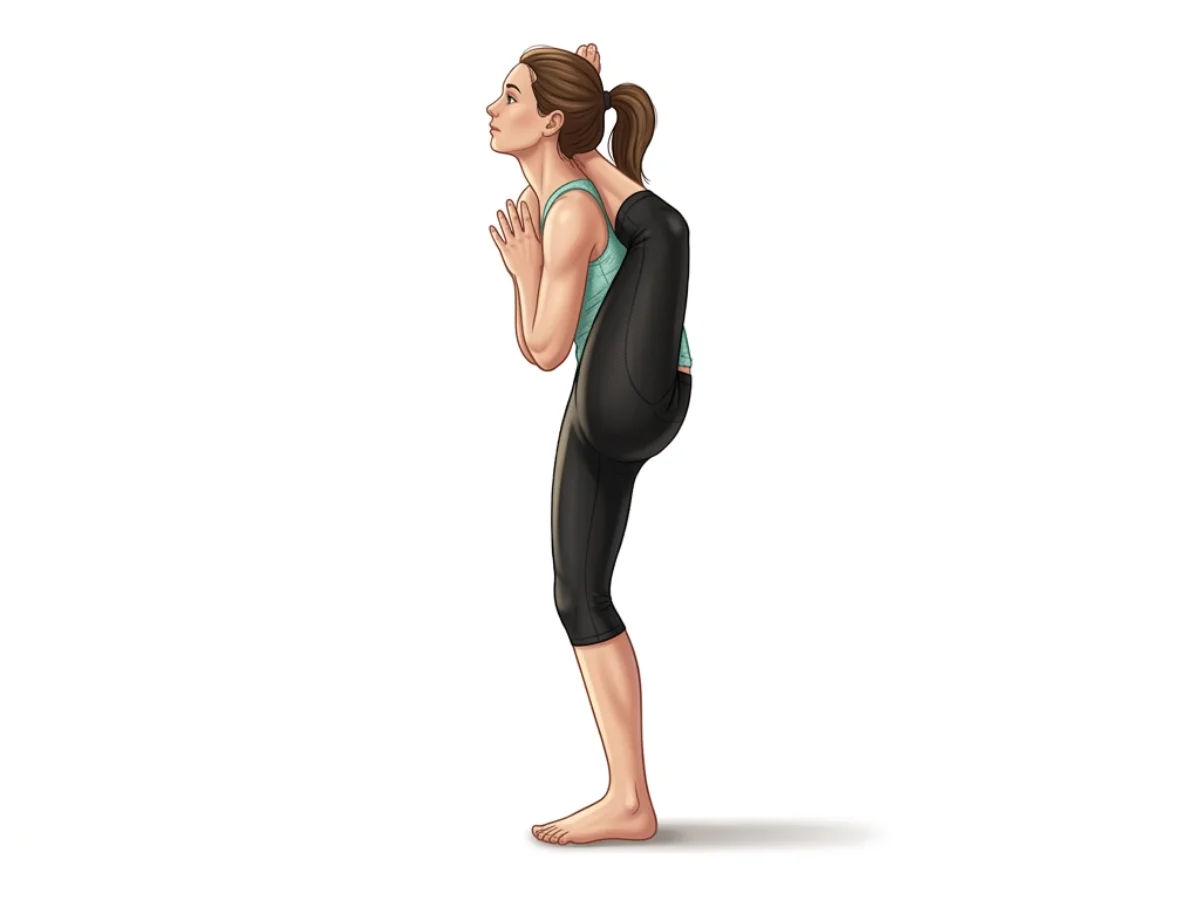 Standing Leg Behind the Head - pose preview alignment illustration