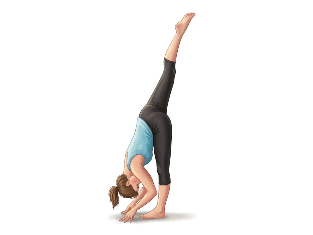 Standing Splits - pose preview alignment illustration