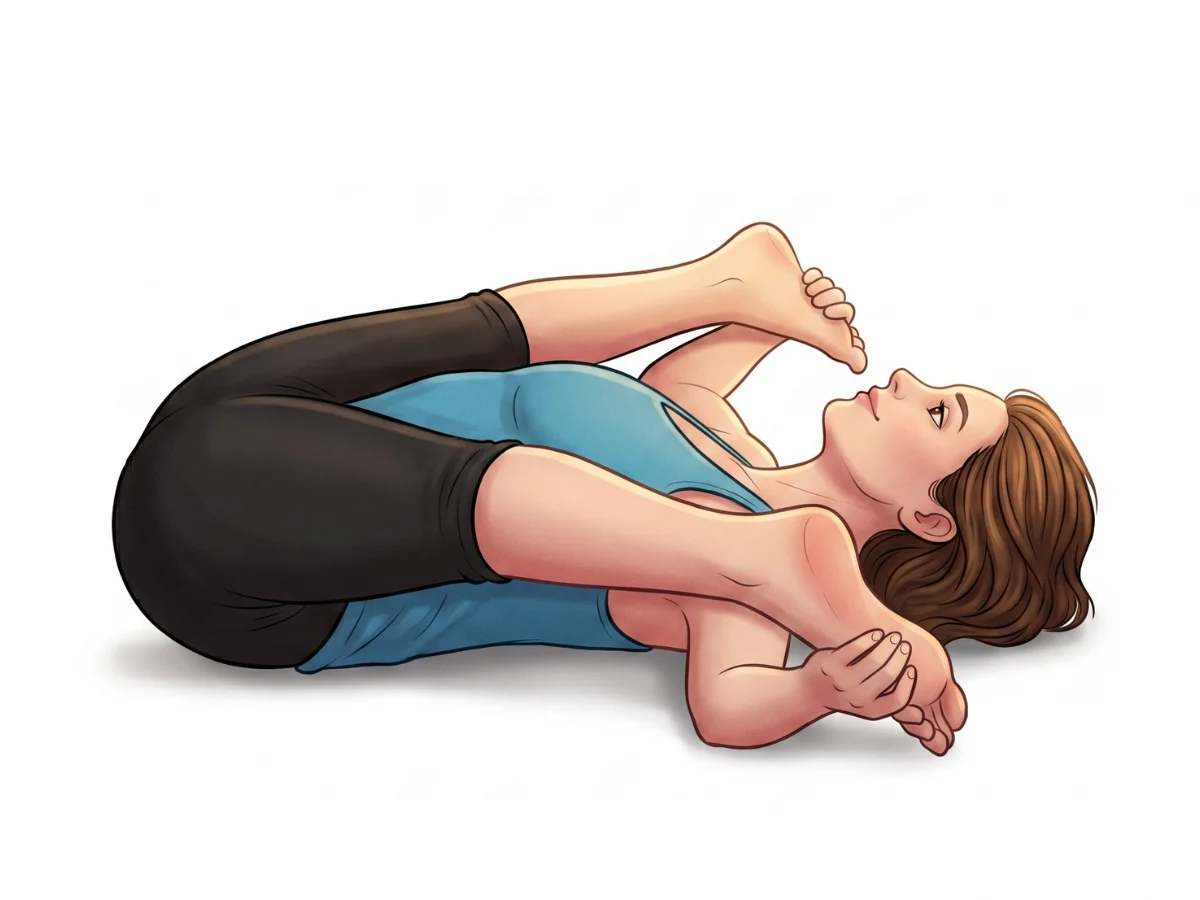Supine Straddle - pose preview alignment illustration