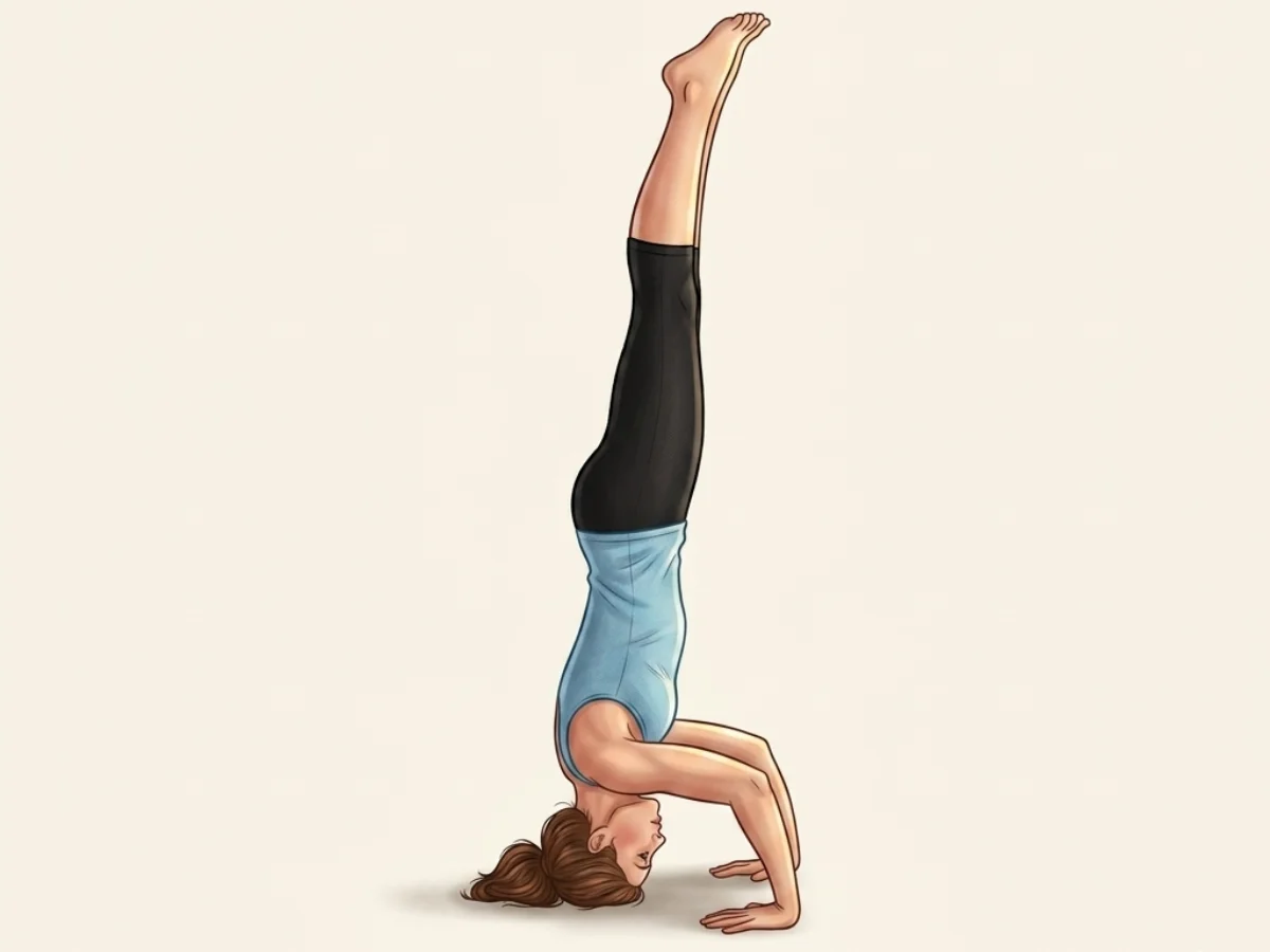 Tripod Headstand - pose preview alignment illustration