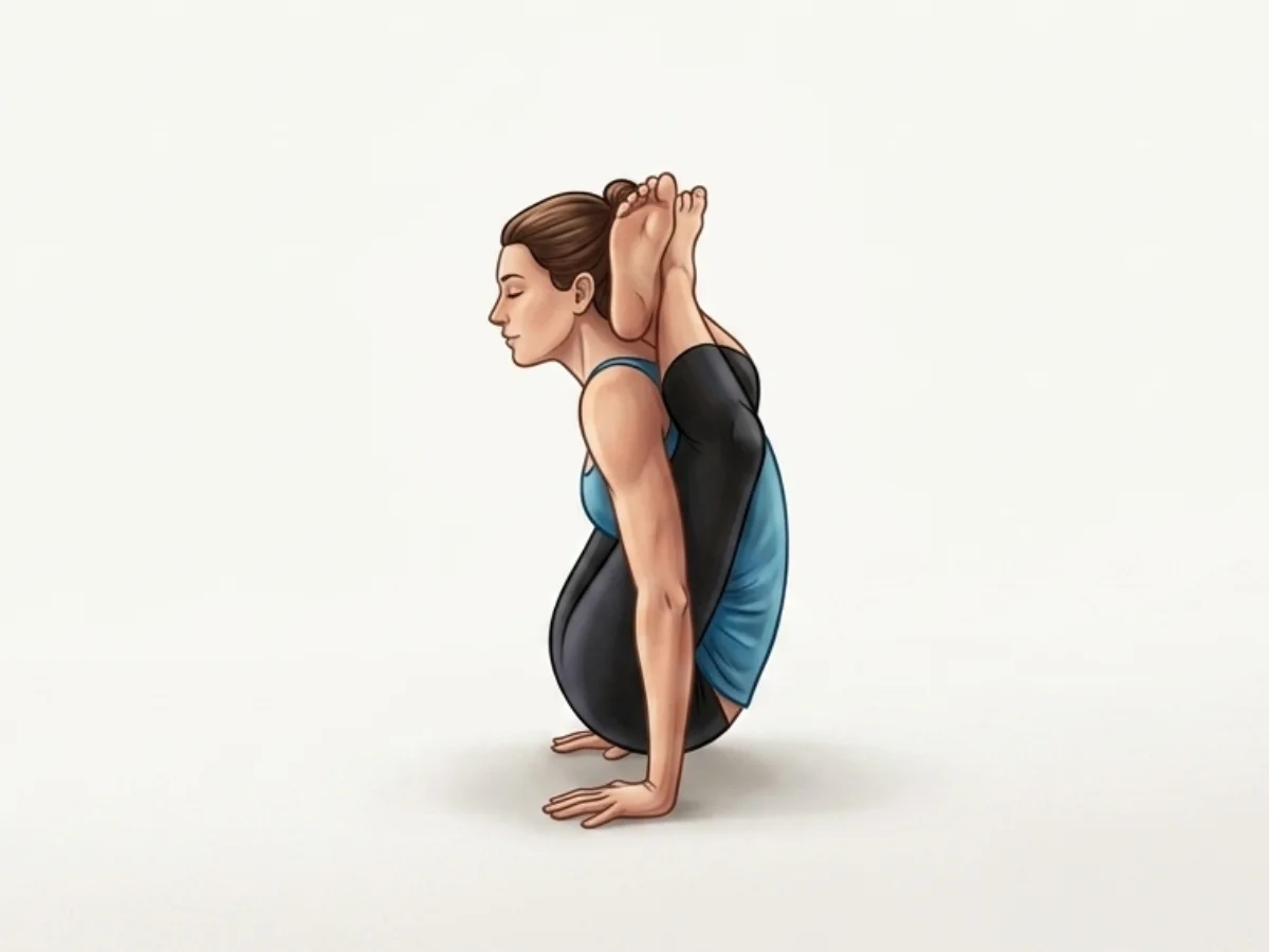 Two Legs Behind the Head II - pose preview alignment illustration