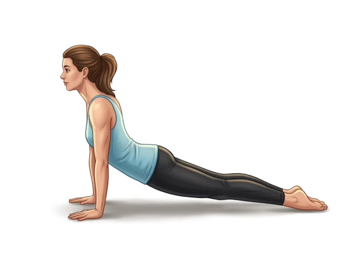 Upward-Facing Dog - pose preview alignment illustration
